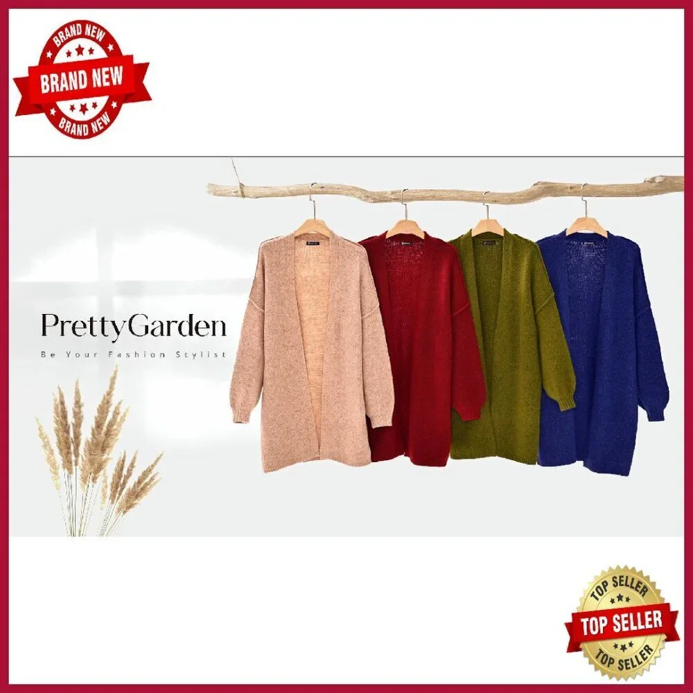 Oversized Long Cardigan Sweater Knit Open Front Winter Jacket_8